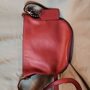 Small pink Coach bucket bag